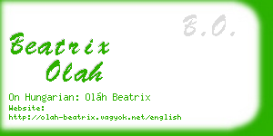 beatrix olah business card